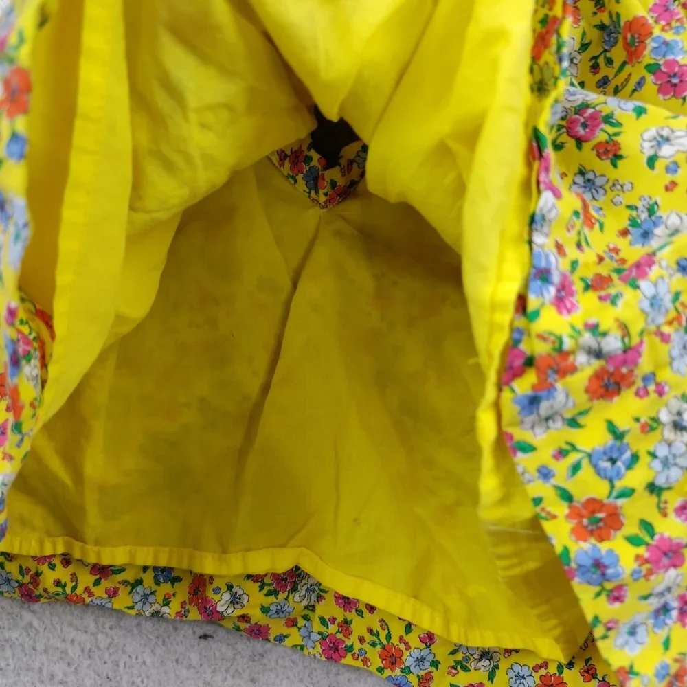 Ralph Lauren floral cotton poplin dress Yellow Cottage Lined baby girl's 6M